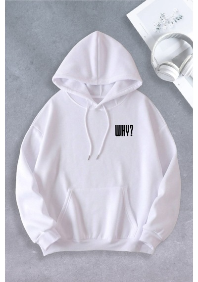 Ciel Lune Nevermind Unisex Kadın Erkek Why Baskılı Oversize Sweatshirt 2 İplik Beyaz Beyaz Ciel Lune Nevermind Unisex Kadın Erkek Why Baskılı Oversize Sweatshirt 2 İplik Beyaz Beyaz
