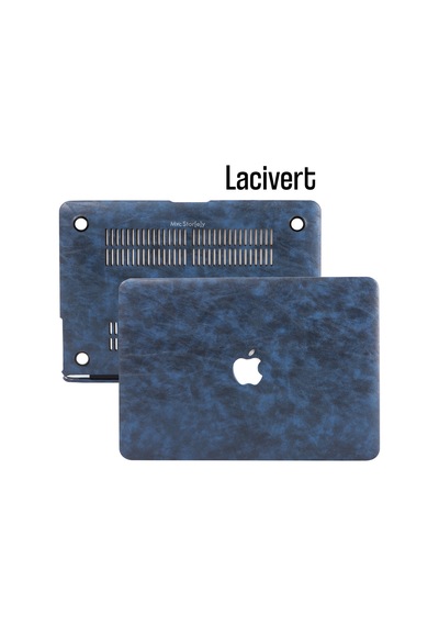 Apple Uyumlu MacBook Air Kılıf 13 İnç Deri Leat01 Eski Usb'li Model 2010-2017 A1369 A1466 İle Lacivert