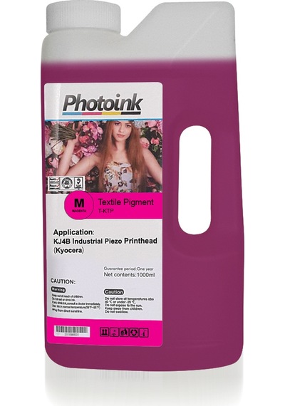 Kyocera Kafalar için 1000 ML Kırmızı Magenta Tekstil Mürekkep (T-