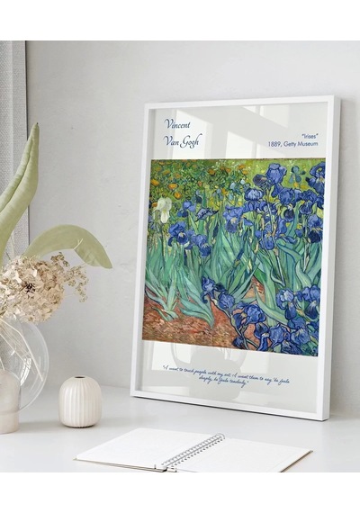 Çerçevesiz Poster Vincent Van Gogh Süsen Çiçekleri