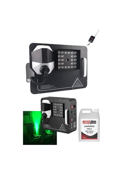 Quenlite Volcano-2500LK 2500 W LED Işıklı Uzaktan Kumandalı DMX Likitli Sis Makinesi 5 L