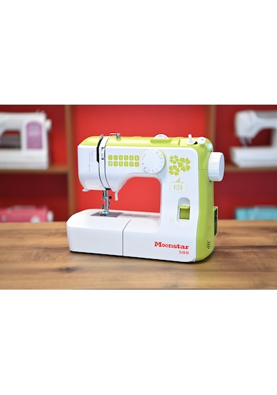 Moonstar Ev Tipi Düz Dikiş Makinesi 12 Desenli / Model 588 Yeşil