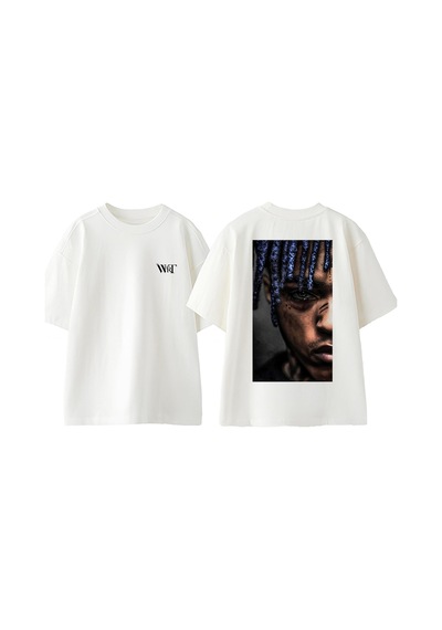 Thewert Xxxtentacion 7 Tasarım Sırt Baskılı Pamuk Beyaz Oversize T-shirt