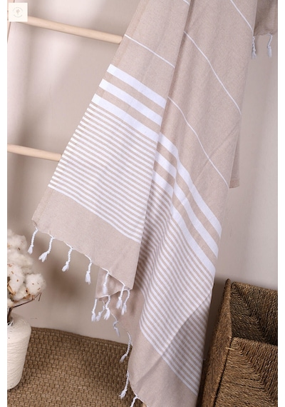 Çizgili %100 Pamuk Soft Peştemal Banyo Plaj Havlusu 100x180 Cm 001