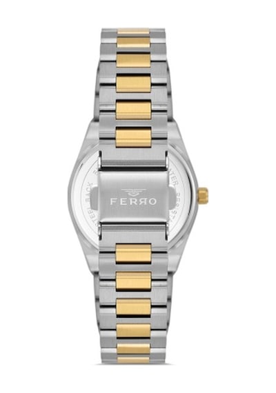 Ferro Fl21518awt-d Quartz Çelik Altın/gri 30 Mm Kadın Kol Saati Gri
