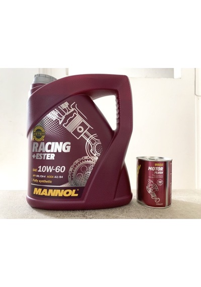 Mannol Racing 10W-60 Tam Sentetik Motor Yağı 4 L + Mannol Motor Içi Temizleyici 350 ML