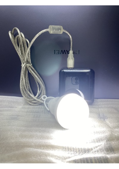 Kamp Lambası 3 Metre Usb Led Ampul Kamp Lambası Mini Kamp Feneri Beyaz