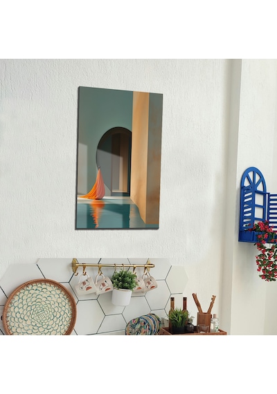Tink Modern Dekoratif Tablo, Cam Görünümlü, Yapışkanlı, Kolay Montaj, Uv Baskılı Tt1010