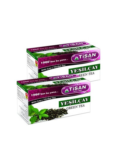 Tisan Yeşilçay Bitki Süzen Poşet Çay 2 x 20'li