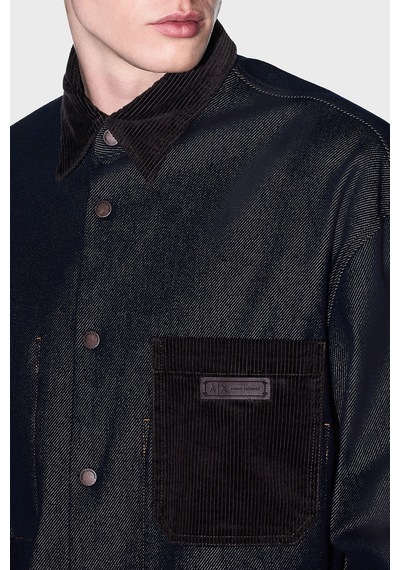 Armani Exchange Kadife Detaylı Pamuklu Oversize Kot Gömlek Erkek Gömlek Xm003402 Af27235 Mb001 Mavi MAVİ Armani Exchange Kadife Detaylı Pamuklu Oversize Kot Gömlek Erkek Gömlek Xm003402 Af27235 Mb001 Mavi MAVİ
