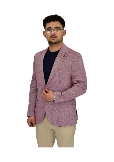Erkek Bordo Tek Spor Ceket Çift Yırtmaçlı Bgl-st04464 Bordo