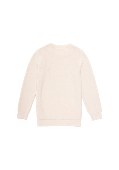 U.S. Polo Assn. Kız Çocuk Krem Bisiklet Yaka Basic Kazak 50293601-VR071