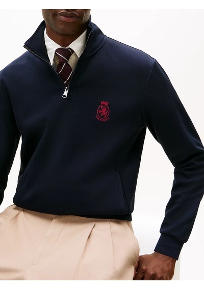 Tommy Hilfiger Mw0mw42855 Crest Giftin İntechno Erkek Sweatshirt Lacivert