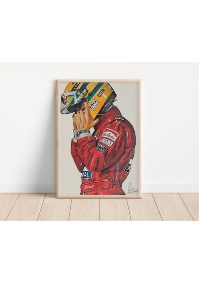 F1 Ayrton Senna Posteri -çerçevesiz