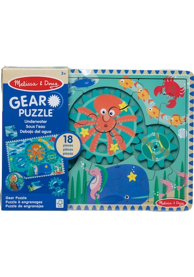Melissa And Doug Ahşap Dişli Yapboz - Denizaltı 18 Parça