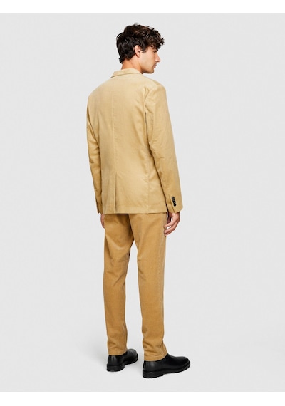 Sisley %100 Koton Slim Fit Kadife Ceket Erkek Bej Mont - 323a2sfrsw01b