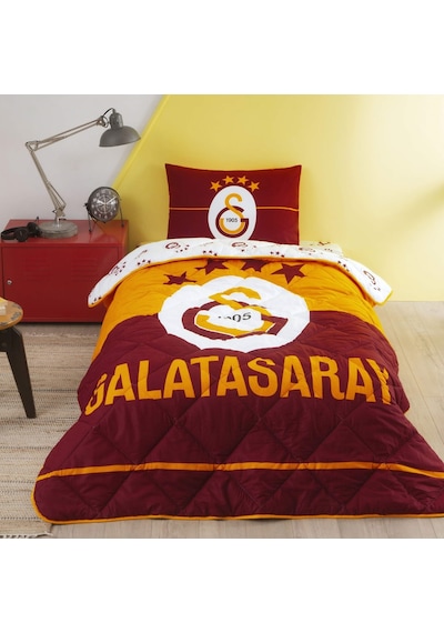 Taç Lisanslı Galatasaray Logo Tek Kişilik Yorgan Seti 000000001000047034