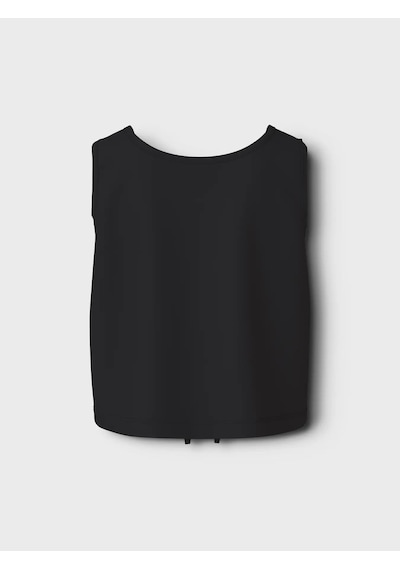 Name It Nkfvaya Sl Kız Çocuk Crop T-shirt 13241654 Siyah