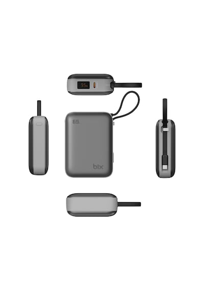 Bix Pb120 20000mah 65w Type-c Pd Kompakt Tasarımlı Dijital Göstergeli Powerbank Taşınabilir Hızlı Şarj Cihazı Gri