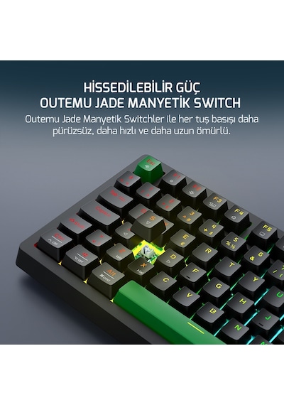 Gamepower Tirus He80 8k Rgb Manyetik Switch Kablolu Gaming Klavye