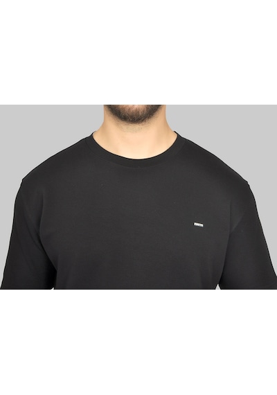 Manta 2772 Bisiklet Yaka Oversize Erkek T-shirt-29961 Siyah