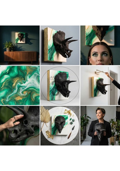 3d Triceratops Kafatası Altın Varaklı Epoksi Duvar Tablosu, El Yapımı Heykelsi Sanat Eseri, 25x25 Cm, Modern & Statement Tasarım 25 x 25 3d Triceratops Kafatası Altın Varaklı Epoksi Duvar Tablosu, El Yapımı Heykelsi Sanat Eseri, 25x25 Cm, Modern & Statement Tasarım 25 x 25