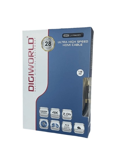 Dıgıworld 4k Hdmı Kablo 1.8 Metre 28 Awg 2.0 Versiyon