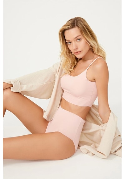 Cottonhill Yüksek Bel Basic Lazer Kesim Bikini Külot 7'Li Paket-Çok Renkli-M Çok Renkli