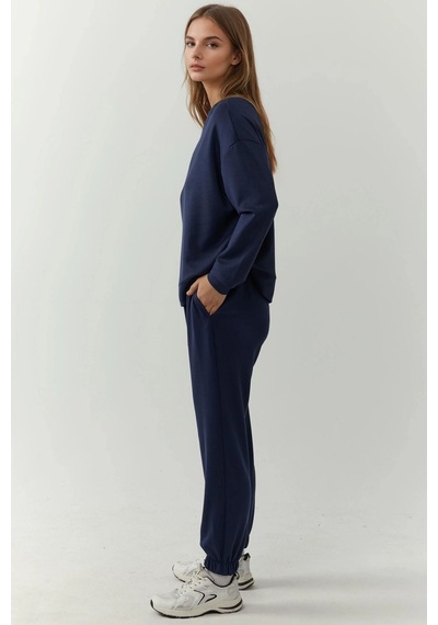 Hiccup Esnek Bel Modal Touch Jogger Pantolon Lacivert