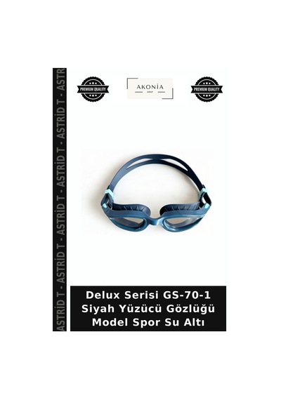 Delux Serisi Gs-70-1 Siyah Yüzücü Gözlüğü Model Spor Su Altı