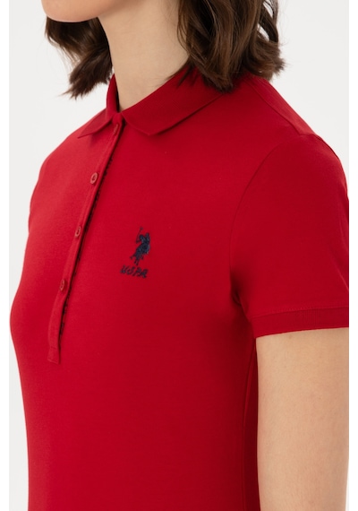 U.S. Polo Assn. Kadın Kırmızı Basic Polo Yaka Tişört 50300896-VR171