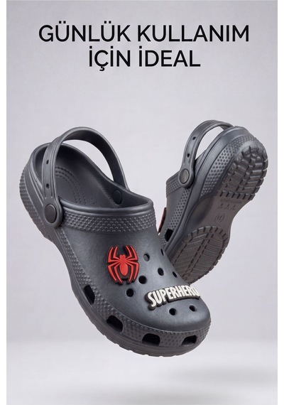 Hero-clog Macera Serisi - Koyu Gri Maske Figürlü Erkek Çocuk - Bebek Terlik Ve Sandalet: Ultra H... Antrasit - Gri Hero-clog Macera Serisi - Koyu Gri Maske Figürlü Erkek Çocuk - Bebek Terlik Ve Sandalet: Ultra H... Antrasit - Gri