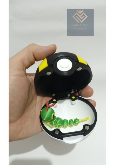 Pokemon Ultra Poke Topu Caterpie Hediyeli