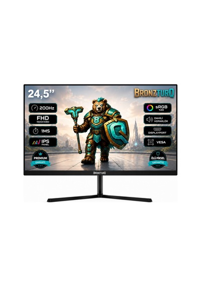 Bronzturq 24" 200hz 1 Ms Dp + Hdmı Fhd Flat Monitör Btq245fhd-a4