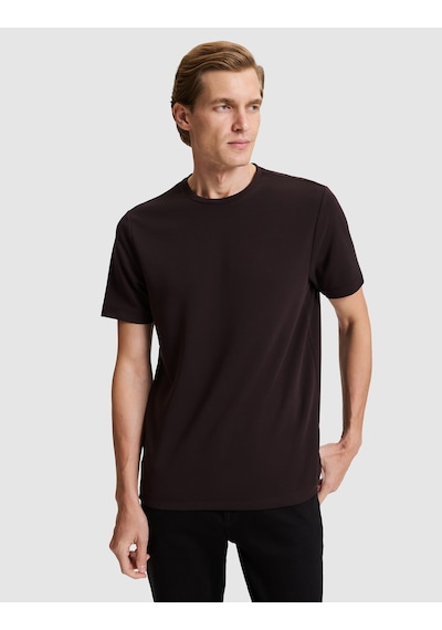Pierre Cardin Koyu Kahverengi Regular Fit Basic Tişört 50333999 Vr084