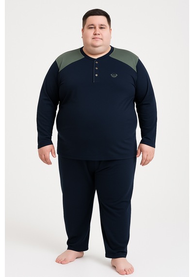 Mutlu City Erkek Yüksek Kalite İnterlok Penye Büyük Beden Pijama Takımı 18540 Lacivert-haki Mutlu City Erkek Yüksek Kalite İnterlok Penye Büyük Beden Pijama Takımı 18540 Lacivert-haki