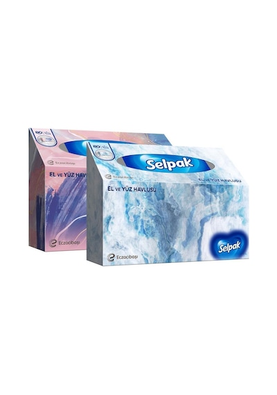 Selpak El ve Yüz Havlusu 2 x 80'li Selpak El ve Yüz Havlusu 2 x 80'li