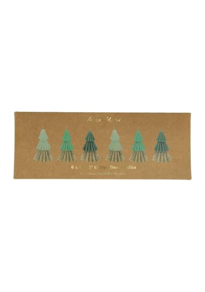 Green Mini Tree Candles - Yeşil Mini Ağaç Mumlar 6'li Diğer