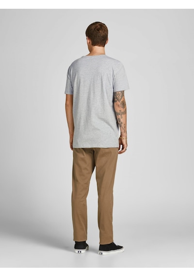 Jack & Jones Erkek T-shırt 12198547-lıght-grey Gri