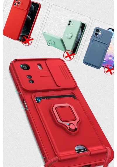 Uryport Xiaomi Redmi 13c Kılıf Zuma Kartvizitli Yüzüklü Silikon - Yeşil