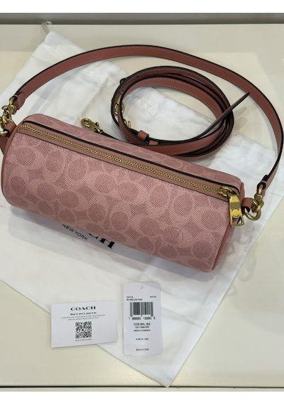 Coach Barrel Bag Kadın Omuz Çantası Açık Pembe