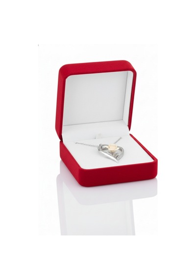 Çekirdekjewelry 925 Ayar Gümüş Kalbimin Beyaz Gülü Kolye Gri