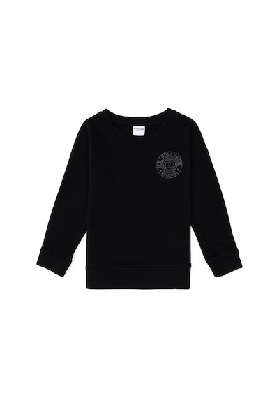 U.S. Polo Assn. Kız Çocuk Siyah Bisiklet Yaka Basic Sweatshirt 50296391-VR046