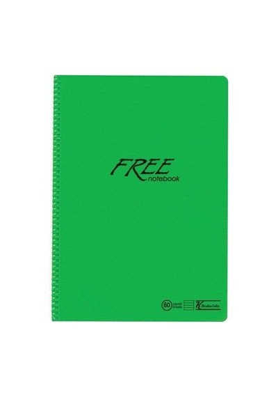A4 80 Yp. Çizgili Pp Kapak Spiralli Free Defter