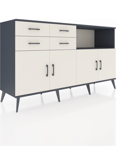 Kronos Konsol 4 Raflı 4 Çekmeceli 4 Kapaklı 176x59x99 Antrasit-ay Antrasit-aytaşı Kronos Konsol 4 Raflı 4 Çekmeceli 4 Kapaklı 176x59x99 Antrasit-ay Antrasit-aytaşı