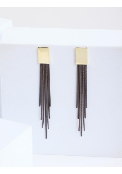Jimmy Key Jimmy Key Altın Rengi Püskül Detaylı Modern Küpe 6sw437534150