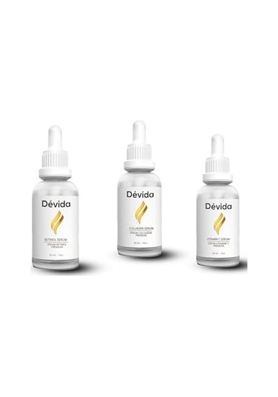 Tr Retinol + Kolajen + C Vitamini Serum 3 Lü Set Kırışıklık Alın Çizgisi Göz Çevresi