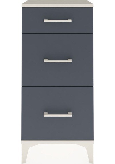 Arges Komodin 3 Çekmeceli 44x30x96 Aytaşı-antrasit Aytaşı