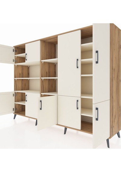 Hyperion Dolap 14 Raflı 9 Kapaklı 220x44x163 Çam-aytaşı Aytası - Atlas Çam Hyperion Dolap 14 Raflı 9 Kapaklı 220x44x163 Çam-aytaşı Aytası - Atlas Çam