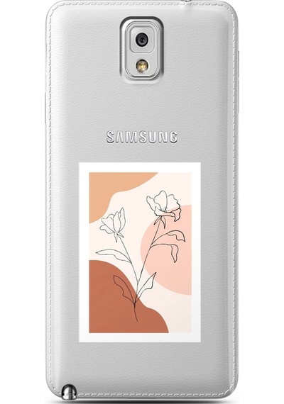 Samsung Uyumlu Note 3 Nude Gül Tasarımlı Süper Şeffaf Telefon Kılıfı Çok Renkli